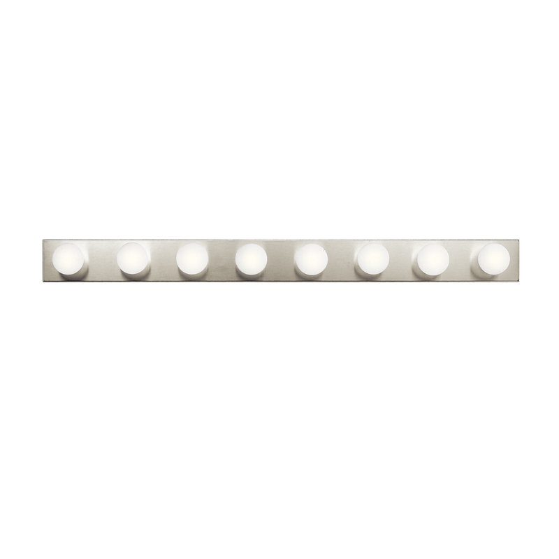 Chaisson 8-Light Brushed Nickel Bath Bar, Brushed Nickel