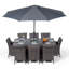 Karcher 8 - Person Wicker Patio Dining Set with Rectangular Table , Cushions Included-39926025