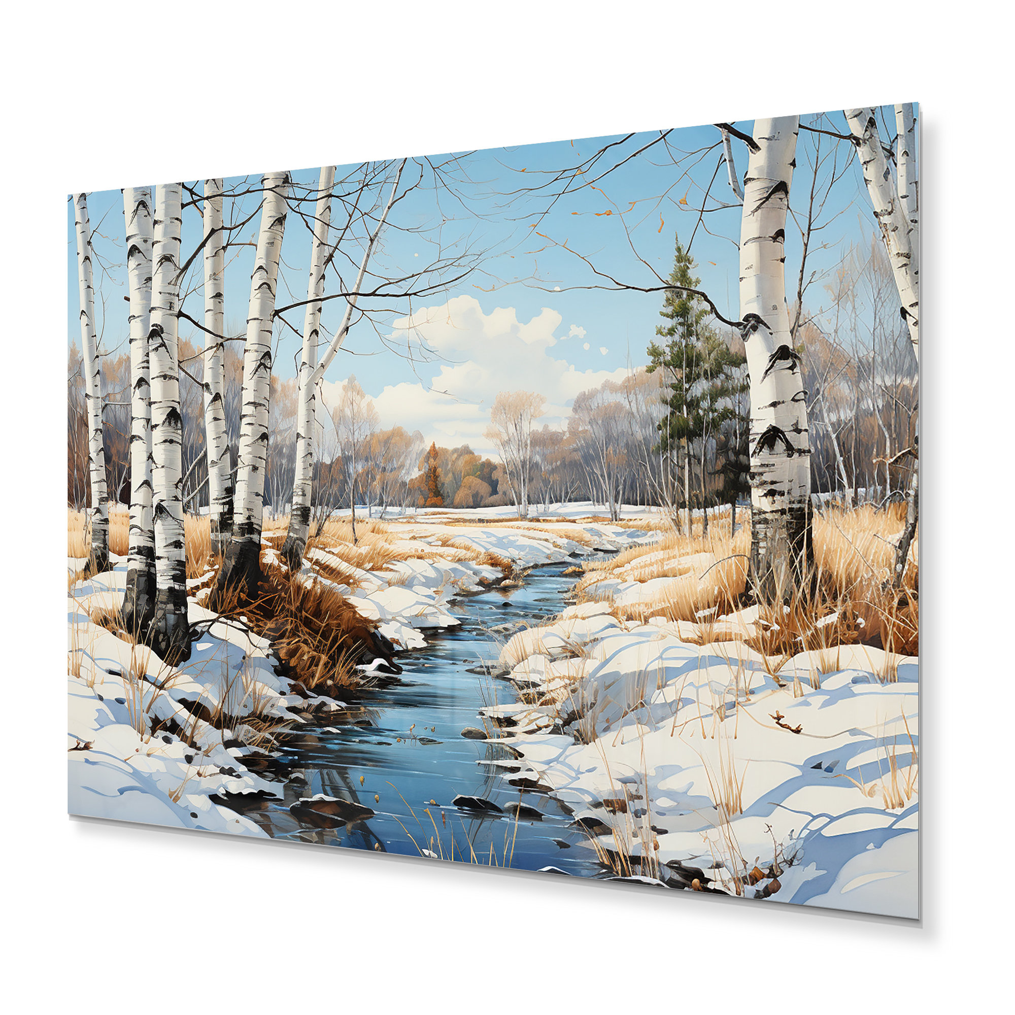 Millwood Pines Birch Woods Winter Whispers II - Tree Birch Metal Wall ...