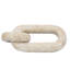 6.5X3X1" Small Decorative Two-Link Marble Chain With Elegant Cream Finish