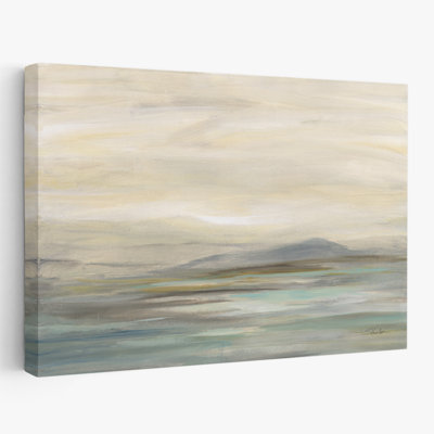 Morning Whisper - Abstract Aqua Blue Brown