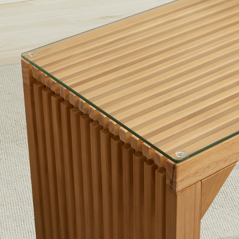 Solid Wood Dining Bench And Table Set