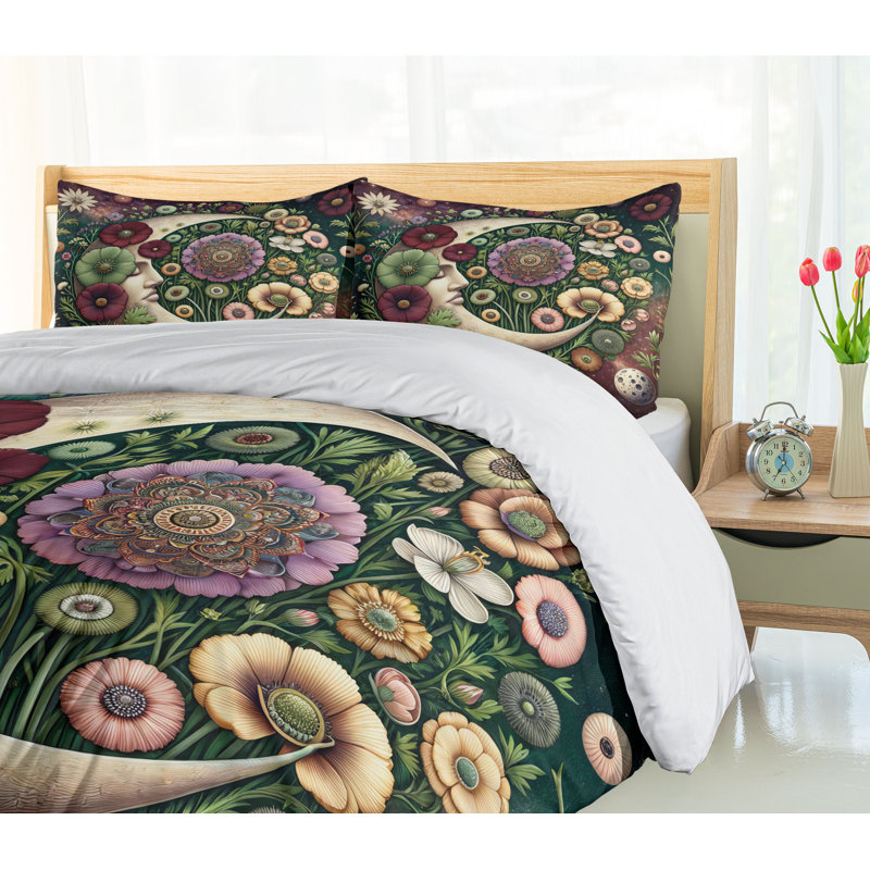 Moon Duvet Cover, California King Duvet Cover + 2 Standard Shams