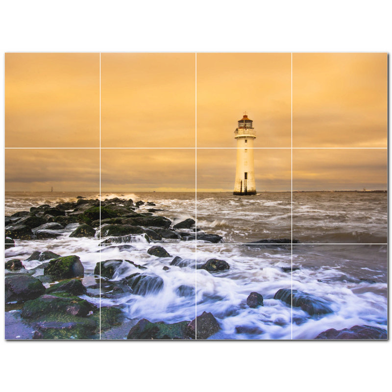 Carrelage mural décoratif photo en céramique 32 po x 24 po PT500820: 8 po x 8 po (ensemble de 12)