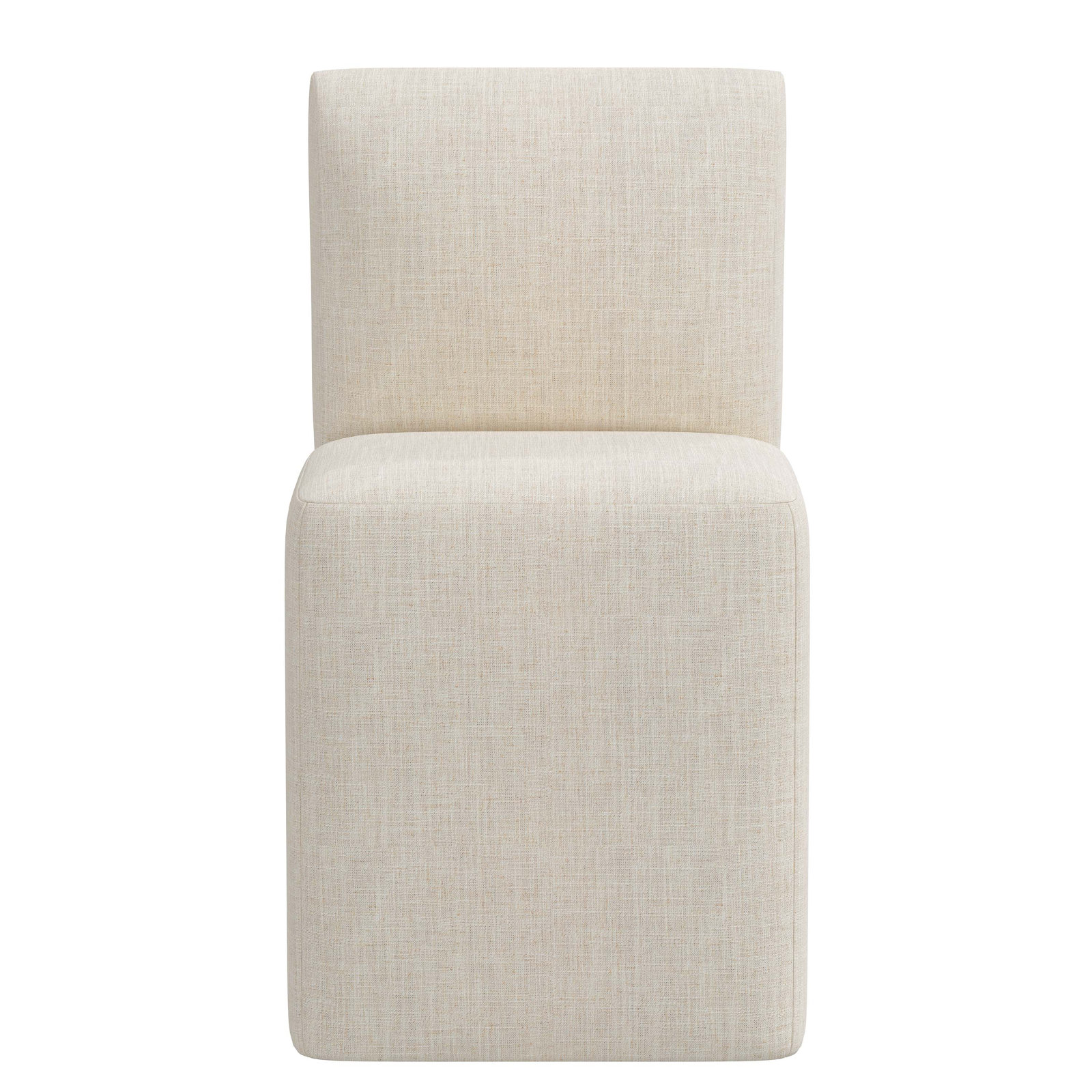 Mendy Upholstered Parsons Chair, Classic Talc Linen
