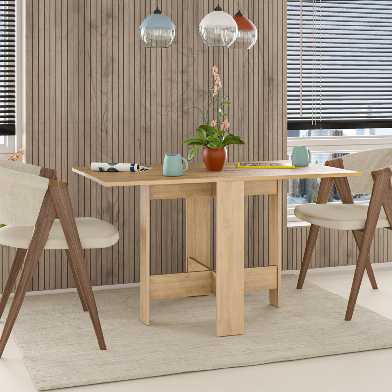 Artemio Rectangular Extendable Dining Table 130cm L x 76cm W - Drop Leaf Design for Small or Large Spaces, Oak