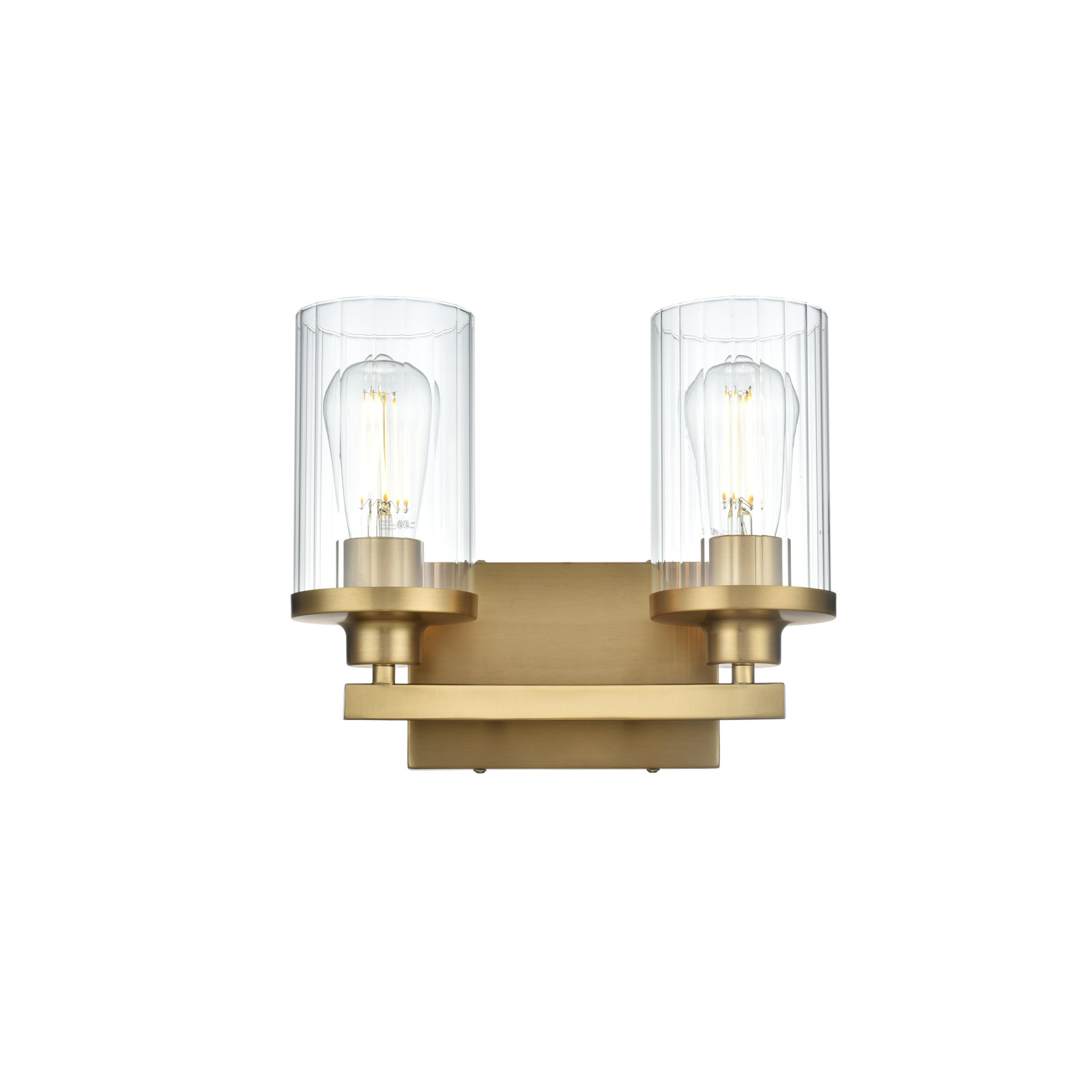 Dariela Dimmable Vanity Light, Gold, 10" H x 12" W x 12" D, 2 Lights