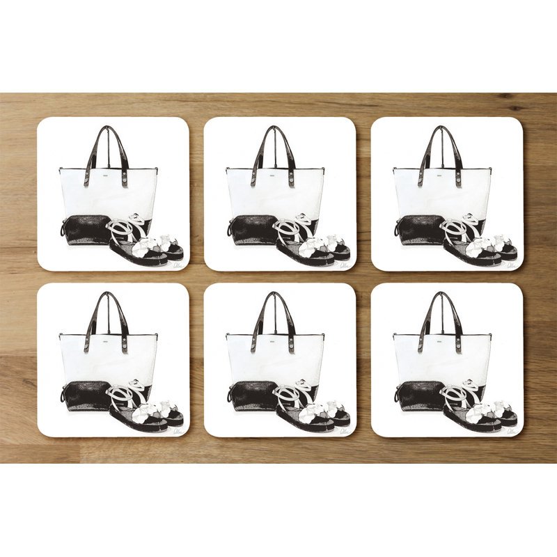 Square 6 Piece Coaster Set