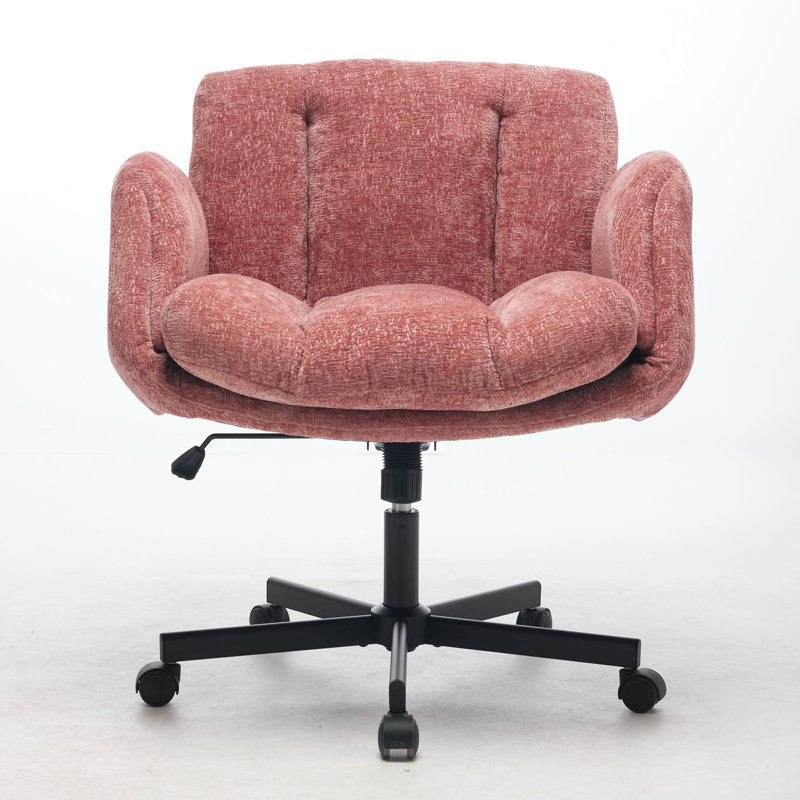 Adjustable Swivel Office Chair,Modern Fabric Ergonomic Computer Desk Chair For Home Office, Makeup, Bedroom