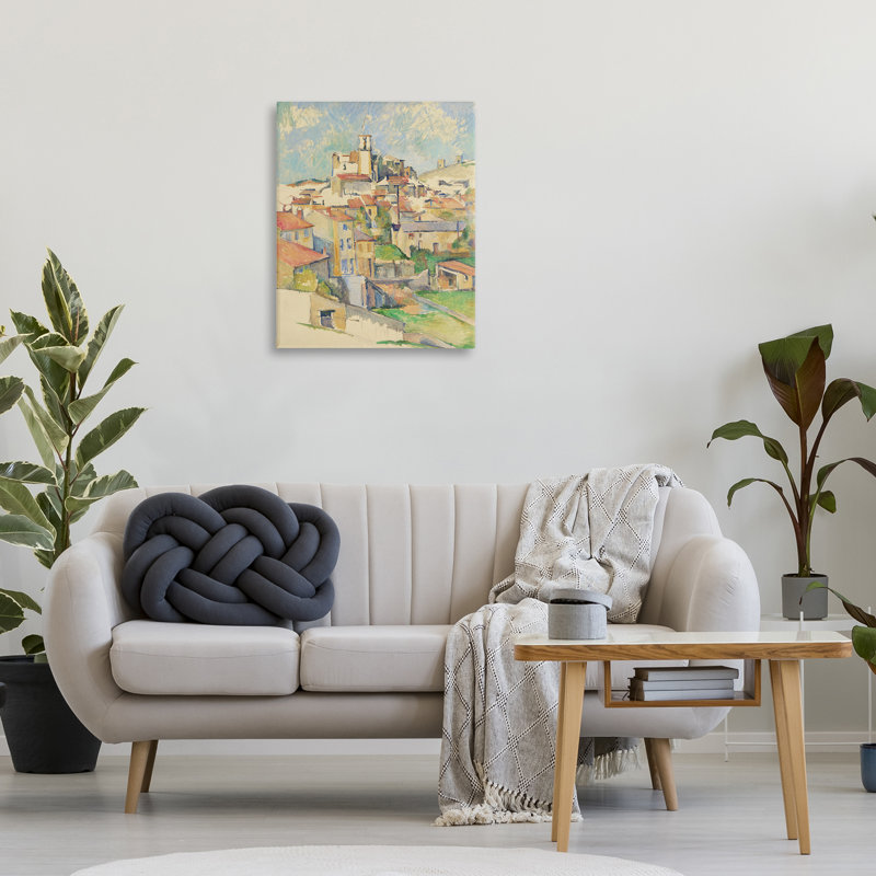 Toile de paysage urbain Gardanne Cezanne, design par Paul Cezanne, H 30 po x l 24 po