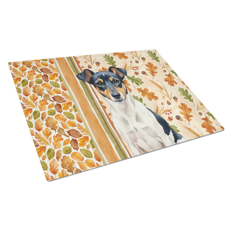 Planche à découper tricolore Rat Terrier