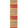 Tapis rayé jaune et rouge Verda