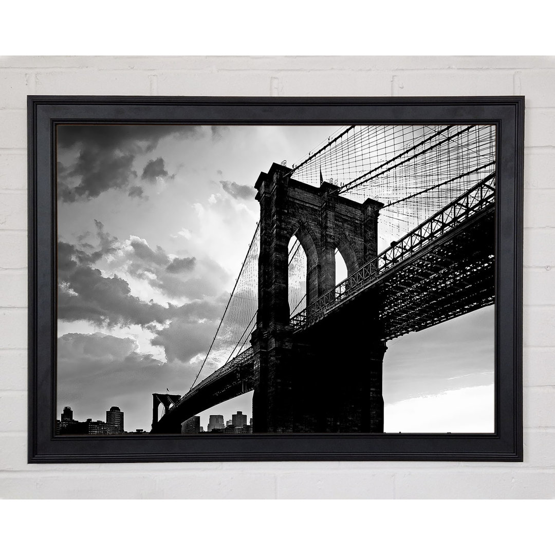 Brooklyn Bridge Sonnenuntergang B N W - Druck