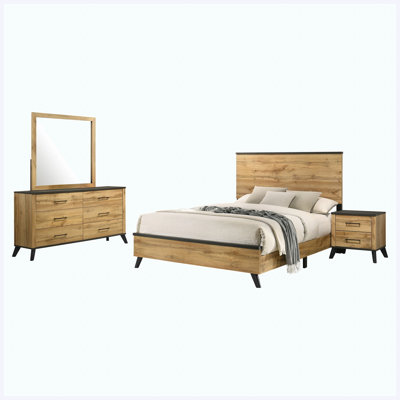 Ensemble de chambre double 4 pièces Natural Pine
