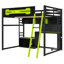 Lit mezzanine en bois avec bureau-185885964