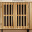 Buffet 64 "avec 4 portes cannelées et design incurvé - Armoire de rangement élégante pour la salle à manger ou le couloir,-1149463702