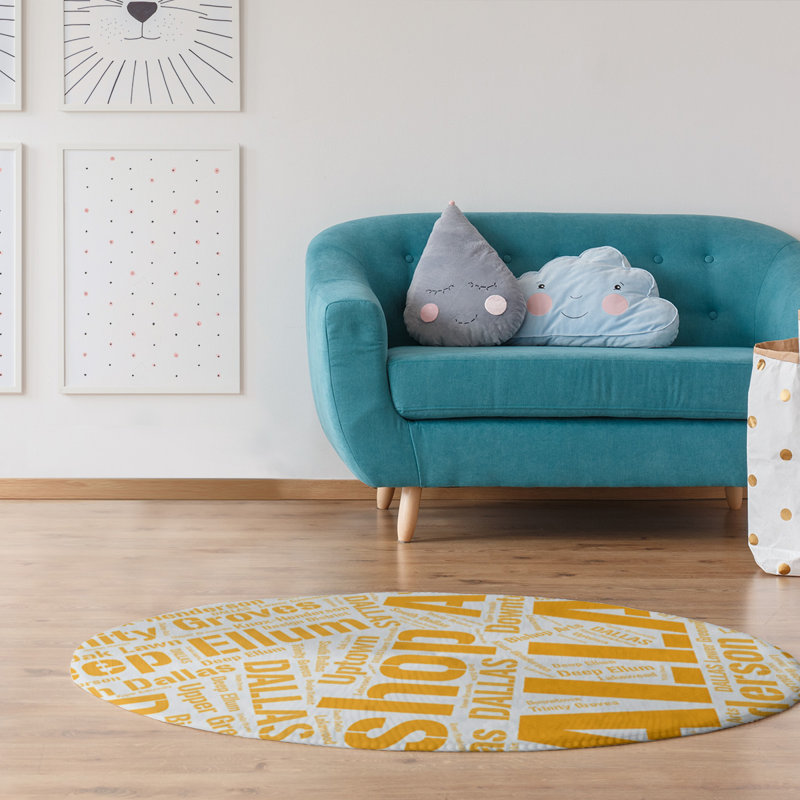 Chenille Indoor Rug, Round 5'