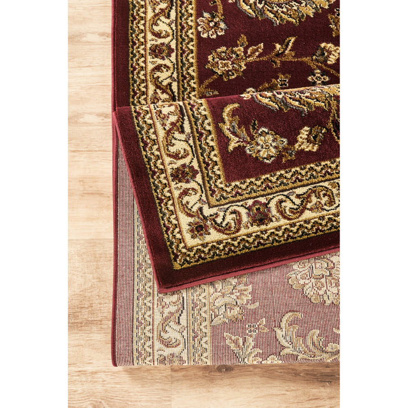 Red Classic 7 po Tapis en polypropylène avec motif intégral X 3 par Elegant For Home