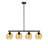 Stunning Yellow & Black Chandelier, Metal Body, 31.5 x 5.9 x 31.5 inches | 4 x E27 Max 40W Sockets (Bulbs Not Included) | Elegant Design for Living Room, Dining Room & Entryway | IP20 Rated, Durable & Stylish Lighting-1291340434-1291340441-1291340437