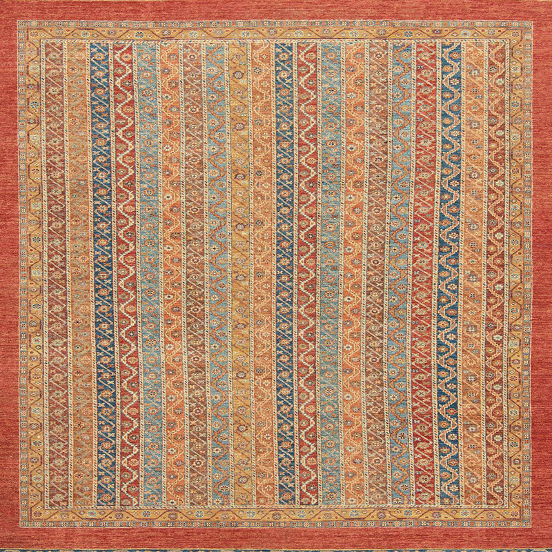 Abstract Indoor Rug, Square 3'