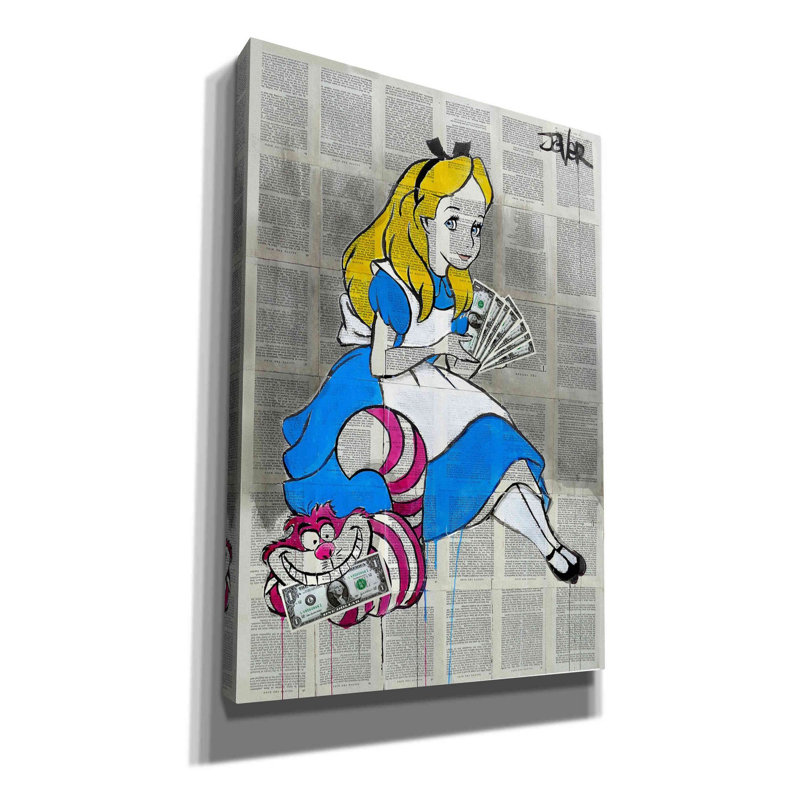 «Alice au pays des mers» par Loui Jover, art mural sur toile, H 26 po x l 18 po x P 0,75 po