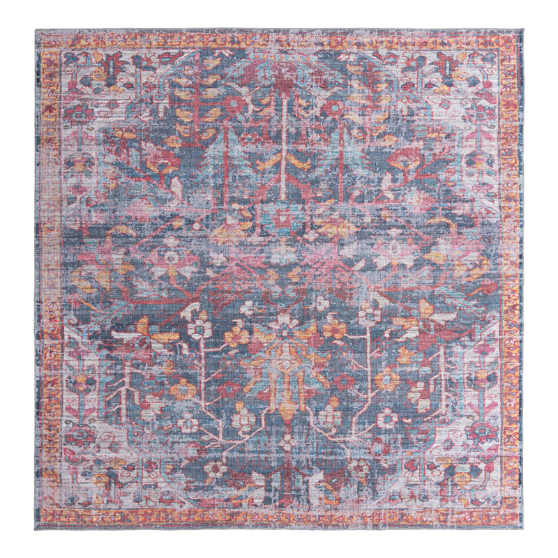 Hafner Floral Indoor Rug, Square 10'6" x 10'6"