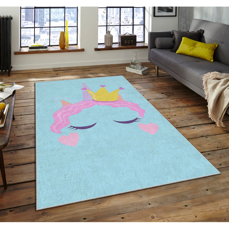 Luxurious Velvet Area Rug, 4.6 x 7.2 Feet | 100% Polyester, 740 g/m² | Non-Slip Felt Dot Underside, Machine Washable | Digital Print Design, Easy to Clean, Perfect for Living Room & Bedroom Décor
