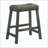 Set Of 2 Rustic Counter Stools, Backless Wooden Farmhouse Barstools With Faux Leather Seat, Distressed Finish, Space-Saving Design
