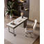 Modern Luxury Sintered Stone Desk with Multiple Drawers & Gold Handles-2029896729
