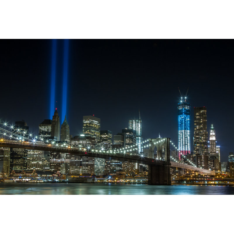 Bindi World Trade Center Lights - Wrapped Canvas Print, 30cm H x 46cm W x 3.8cm D