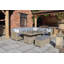 WENTWORTH 7pc Deluxe Modular Corner Dining / Lounging Set 2pc LH & RH sofa, 1pc Corner Seat, 1pc Middle Chairs, 1pc Fire Pit Table & 1 Bench including Cushions-1416616373