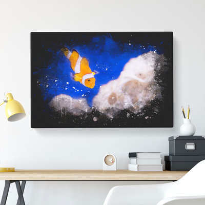 Clownfish Vol.2 Paint Splash - Wrapped Canvas