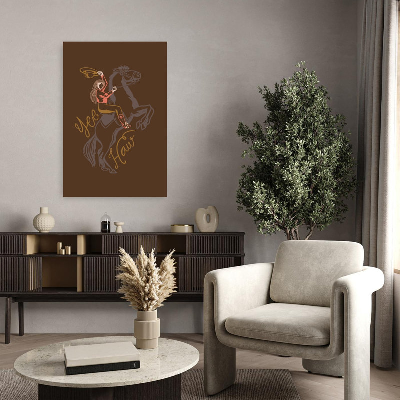 Art mural rétro Yee Haw Cowgirl Spirit