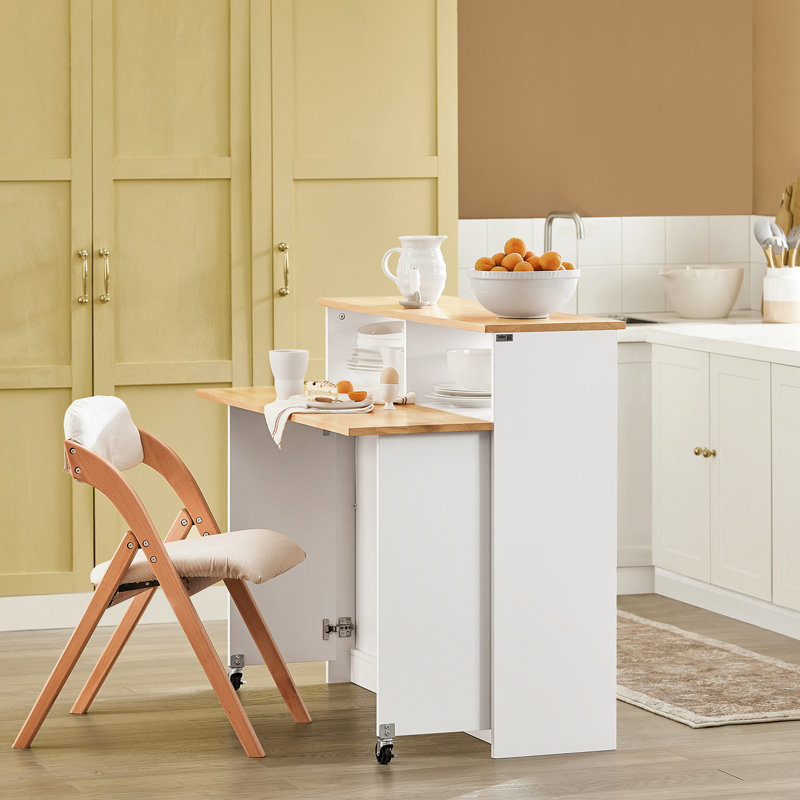 Janley Wood Kitchen Island, White