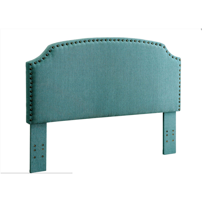 Annabel Upholstered Linen Blend Panel Headboard, King Size, Gray