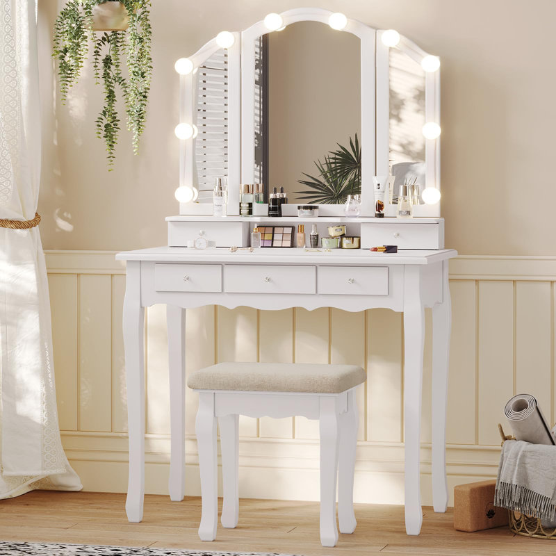 Miroir de salle de bain Antimony, Blanc