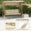 Yair 3 Person Porch Swing with Canopy