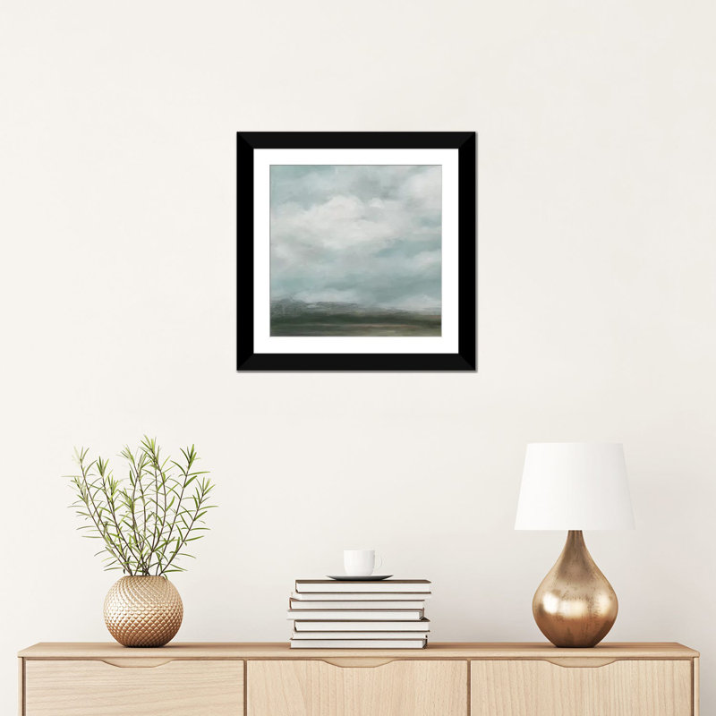 «Cloud Mist I» par Ethan Harper - Estampe numérique sur toile tendue avec châssis, H 16 po x l 16 po x P 1 po, Blanc