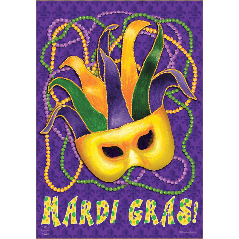 Drapeau de jardin Mardi Gras