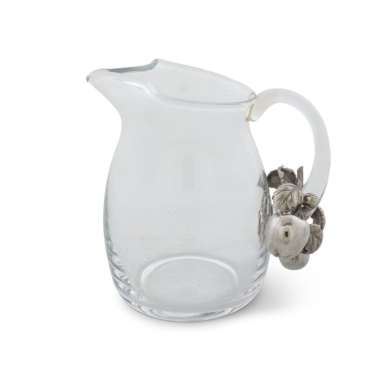 I-MART Small Glass Pitcher, Glass Milk Pitcher, Glass Creamer Pitcher,  Glass Tea Pitcher (12 Ounce)