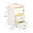 Kentshire Oval White Nightstand with LED and Glass Tabletop-1870390390