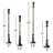 Decorative Forged-Iron Candle Holders Green Patina, Set of 4, 19" H