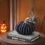 7 x 7 x 7 po, tissu citrouille à rayures noires, pour la décoration d'Halloween des Fêtes