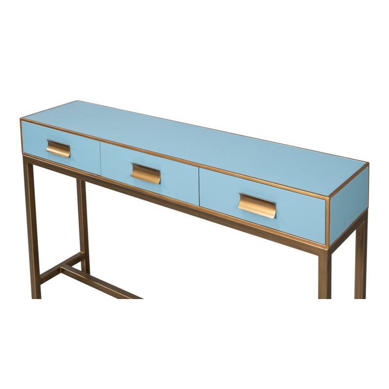 Shagreen 54'' W Console Table, Blue