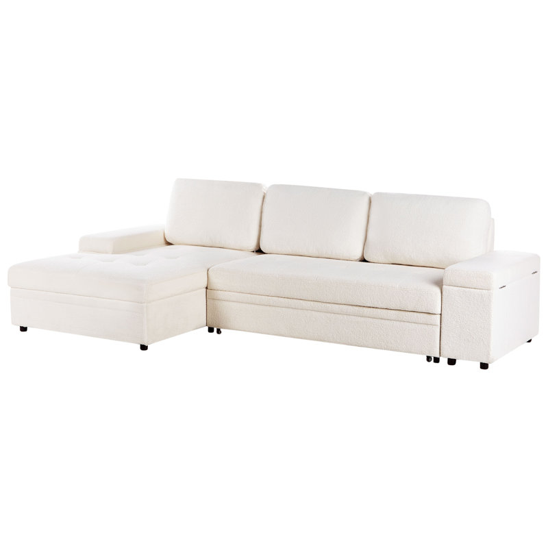 HRISEY 3 Seater Sofa Bed, White