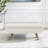 Elegant Minimalist Designed Linen Upholstered Storage Bench With Flip-Top Cabinet-437452108