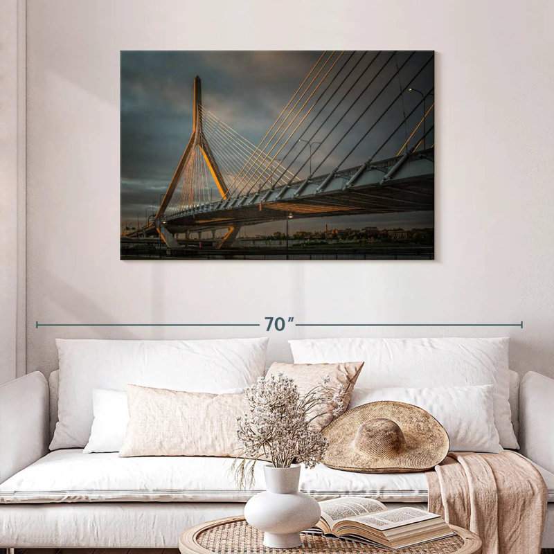 Lilie Stormy Leonard P Zakim Bridge, 30" H x 45" W