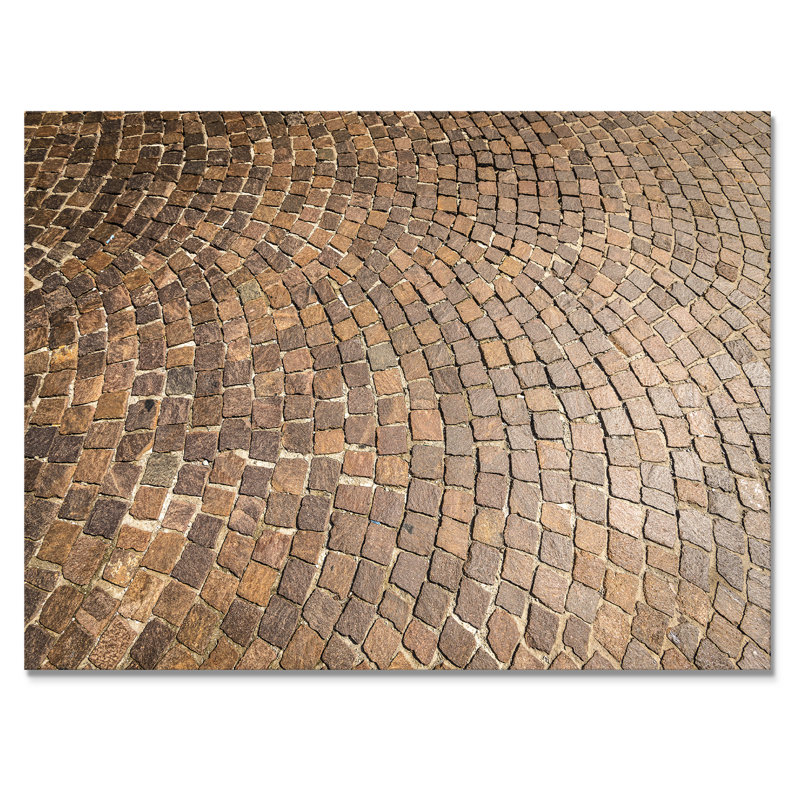 Old City Stone Cobble Paving - reproduction d'art sur toile tendue, H 30 po x l 40 po x P 1,5 po