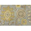 Tapis gris en laine noué à la main de conception unique 4 pi 1 po x 6 pi 1 po