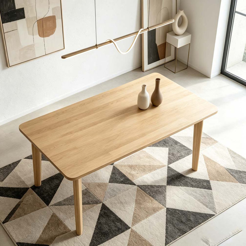 Rustic Farmhouse DiningTable, Natural